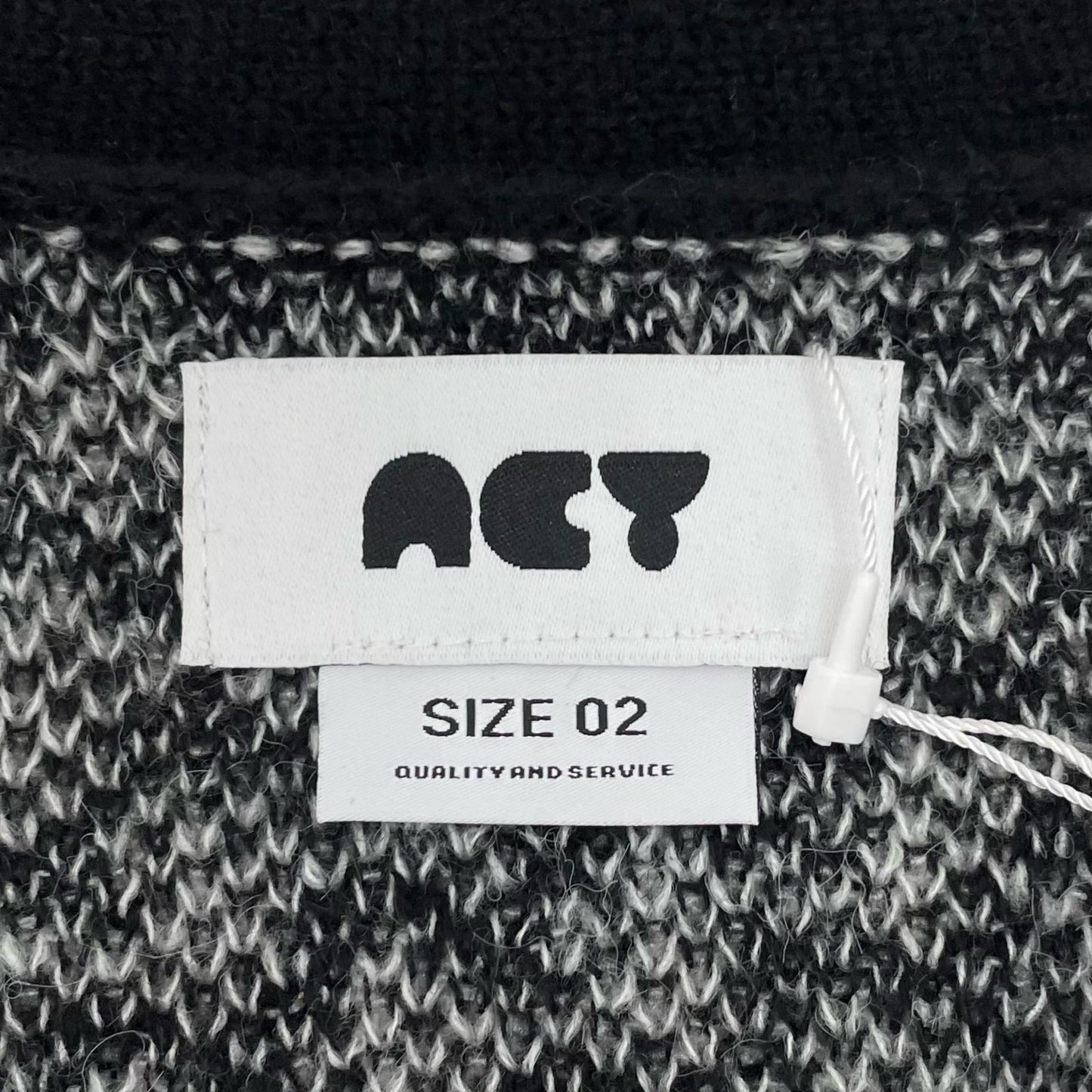 KPATTERN CARDIGAN カーディガン ACY-25AW-003 ブラック×ホワイト サイズ：2【尾張小牧店】