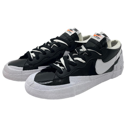【中古】NIKE×sacai | ナイキ×サカイ Blazer Low Black Patent Leather/ナイキ ブレーザー ロー ブラック パテント レザー スニーカー 靴　DM6443-001 ブラック×ホワイト 27cm【尾張小牧店】