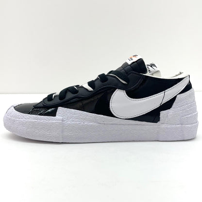 【中古】NIKE×sacai | ナイキ×サカイ Blazer Low Black Patent Leather/ナイキ ブレーザー ロー ブラック パテント レザー スニーカー 靴　DM6443-001 ブラック×ホワイト 27cm【尾張小牧店】