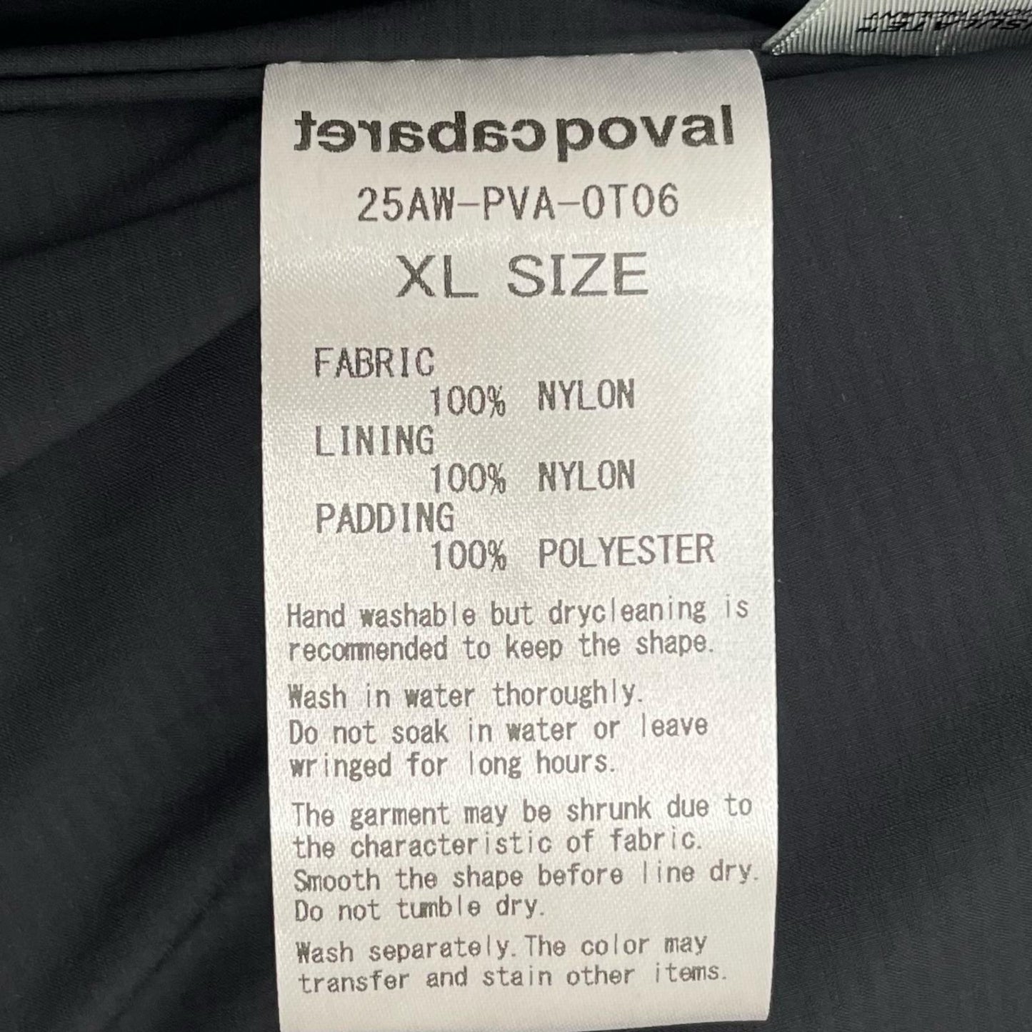 Aircrew Puff Vest 中綿ベスト 25AW-PVA-OT06 ブラック サイズ：XL【尾張小牧店】