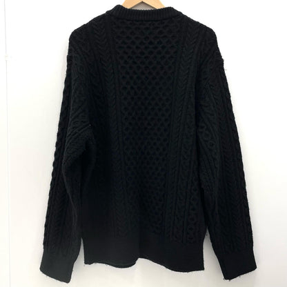 REBORN WOOL ARAN KNIT PULLOVER セーター ブラック サイズ：4【尾張小牧店】