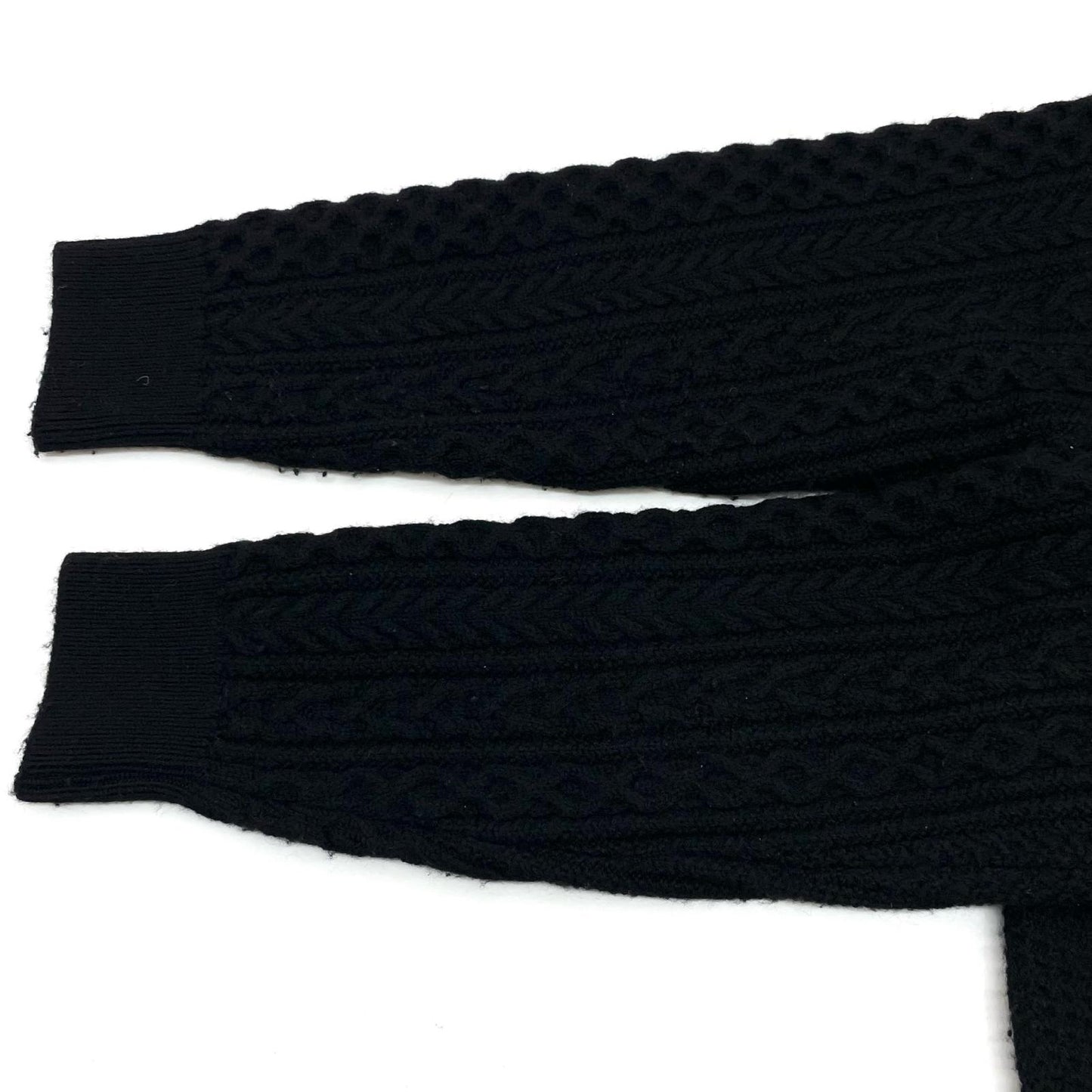 REBORN WOOL ARAN KNIT PULLOVER セーター ブラック サイズ：4【尾張小牧店】