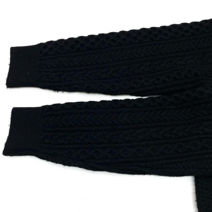 REBORN WOOL ARAN KNIT PULLOVER セーター ブラック サイズ：4【尾張小牧店】