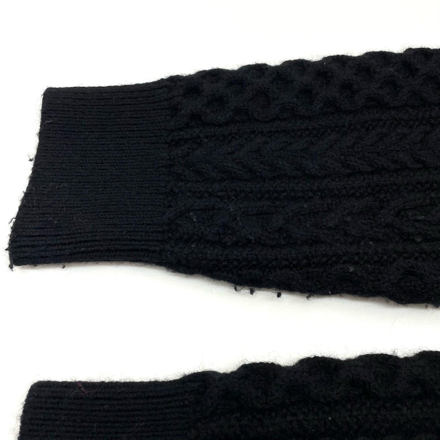 REBORN WOOL ARAN KNIT PULLOVER セーター ブラック サイズ：4【尾張小牧店】