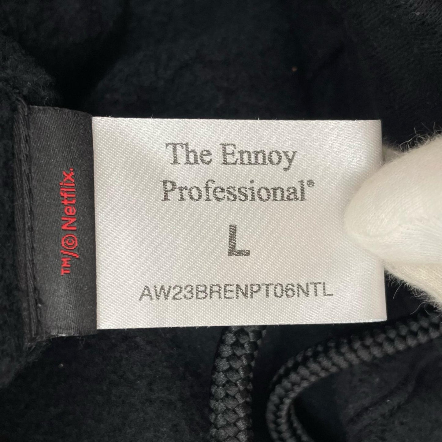 【中古】The Ennoy Professional×NET FLIX｜ザエンノイプロフェッショナル×ネットフリックス 裏起毛スウェットパンツ AW23BRENPT06NTL ブラック サイズ：L【尾張小牧店】