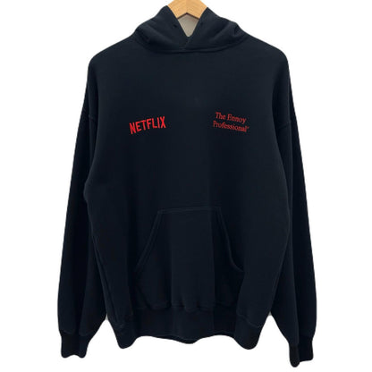 【中古】The Ennoy Professional×NET FLIX｜ザエンノイプロフェッショナル×ネットフリックス 裏起毛長袖パーカー AW23BRENPT06NTL ブラック サイズ：L【尾張小牧店】
