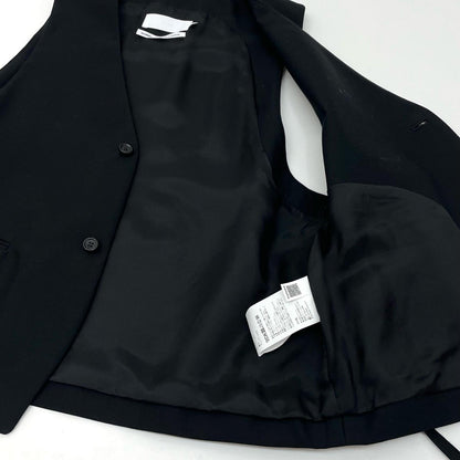 Graphpaper | グラフペーパー Cotton Cupro Back Satin Gilet ベスト GL253-30346 ブラック【尾張小牧店】