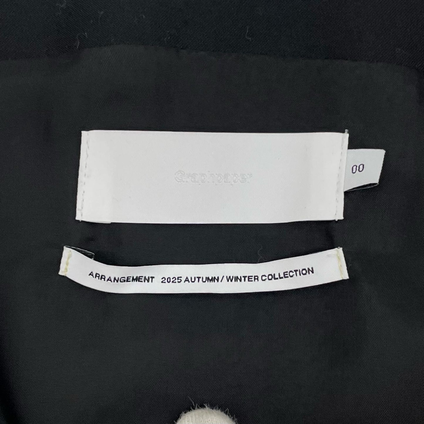Graphpaper | グラフペーパー Cotton Cupro Back Satin Gilet ベスト GL253-30346 ブラック【尾張小牧店】