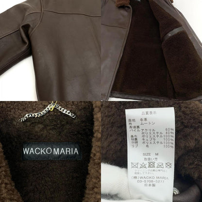 WACKOMARIA | ワコマリア LEATHER BOA JACKET レザー 25FW-WMO-BL01 ブラウン サイズ：M【尾張小牧店】