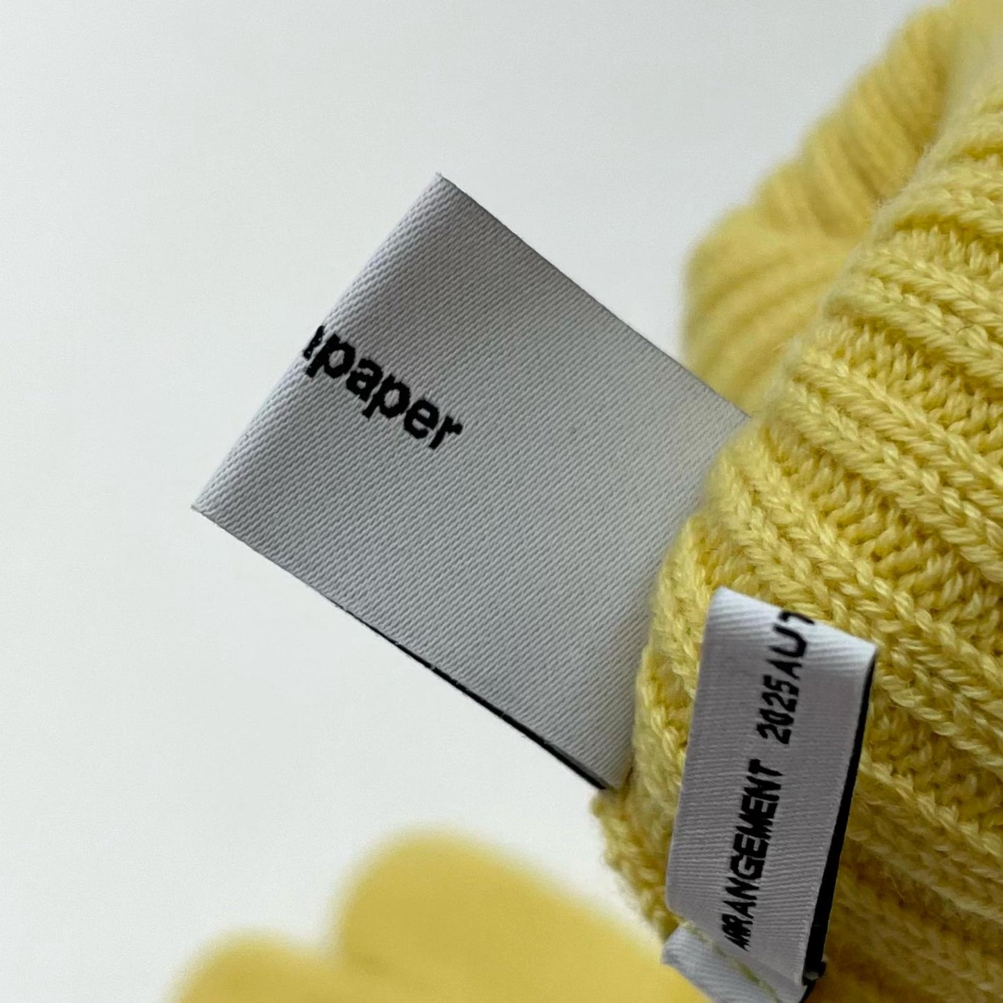 Graphpaper | グラフペーパー Mercerized Fine Wool Knit Layered Gloves 手袋 GL253-90467 イエロー【尾張小牧店】
