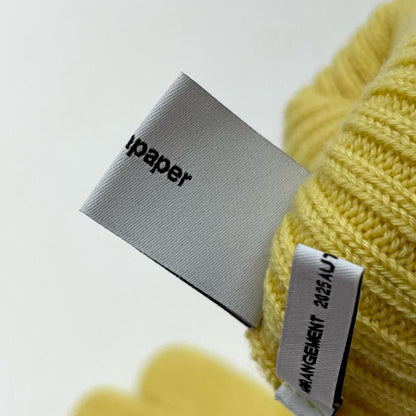 Graphpaper | グラフペーパー Mercerized Fine Wool Knit Layered Gloves 手袋 GL253-90467 イエロー【尾張小牧店】