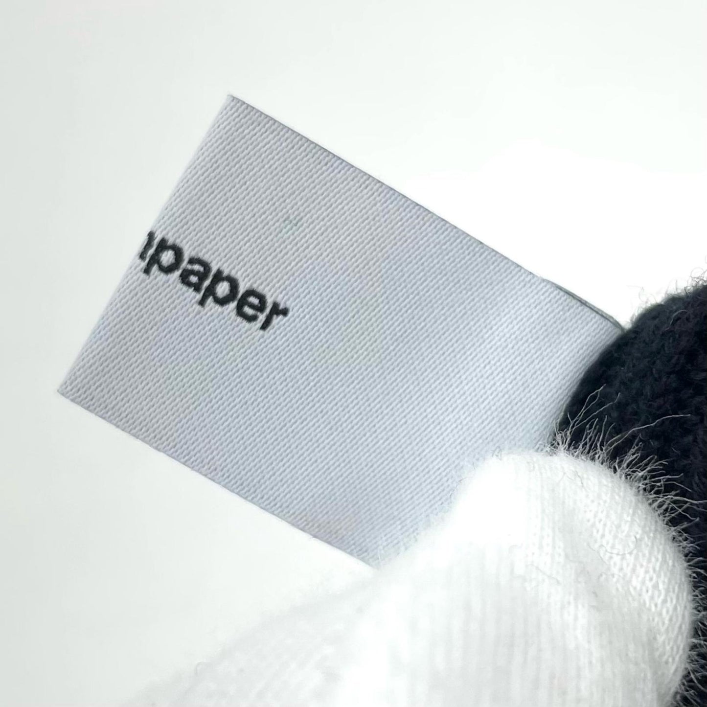 Graphpaper | グラフペーパー Mercerized Fine Wool Knit Layered Gloves? 手袋 GL253-90467 ブラック【尾張小牧店】