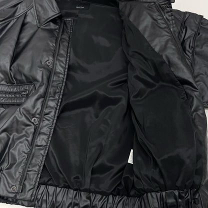 08sircus | ゼロエイトサーカス Wax vintage padded detachable short blouson ブルゾン S24AW-OT06 ブラック サイズ：4【尾張小牧店】