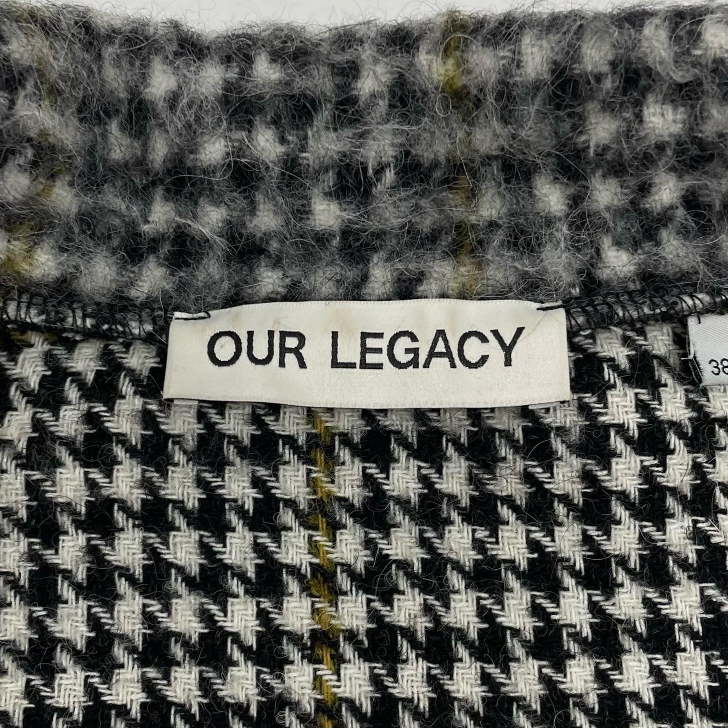 Our Legacy | アワーレガシー SLIM ZIP LONGSLEEVE カーディガン W4236SPH ブラック×イエロー×ホワイト サイズ：38【尾張小牧店】