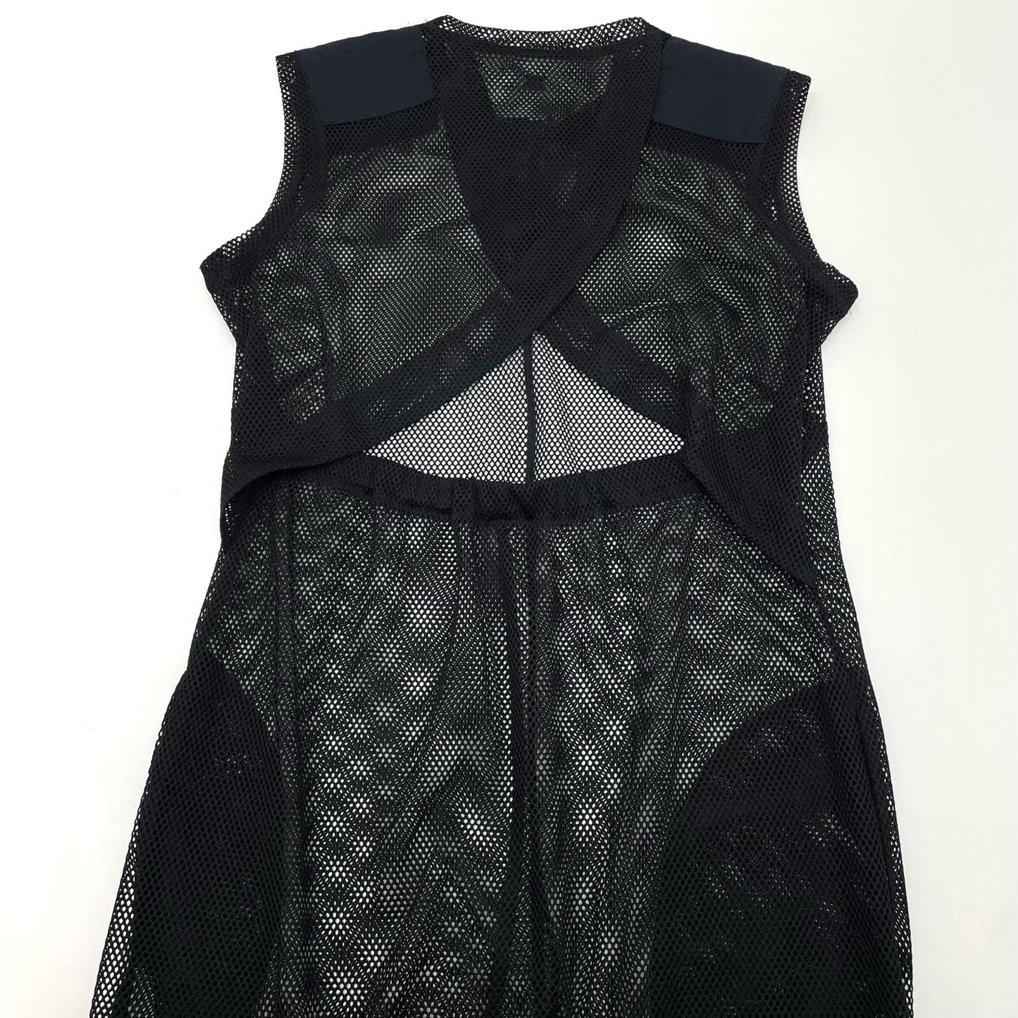 SHOULDER PATCH MESH DRESS ワンピース ID24S-OP05 ブラック サイズ：FreeSize【尾張小牧店】