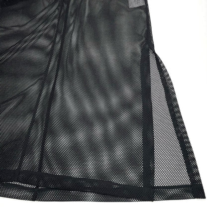 SHOULDER PATCH MESH DRESS ワンピース ID24S-OP05 ブラック サイズ：FreeSize【尾張小牧店】