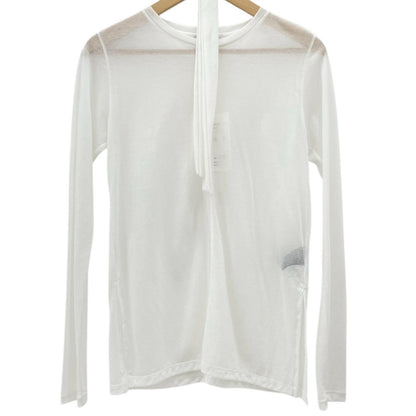 Cotton nylon sheer L/S with tie カットソー PS25-CS07 ホワイト サイズ：FreeSize【尾張小牧店】
