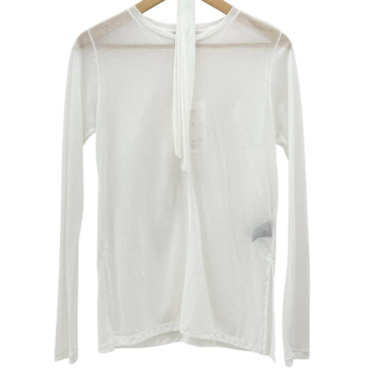 Cotton nylon sheer L/S with tie カットソー PS25-CS07 ホワイト サイズ：FreeSize【尾張小牧店】