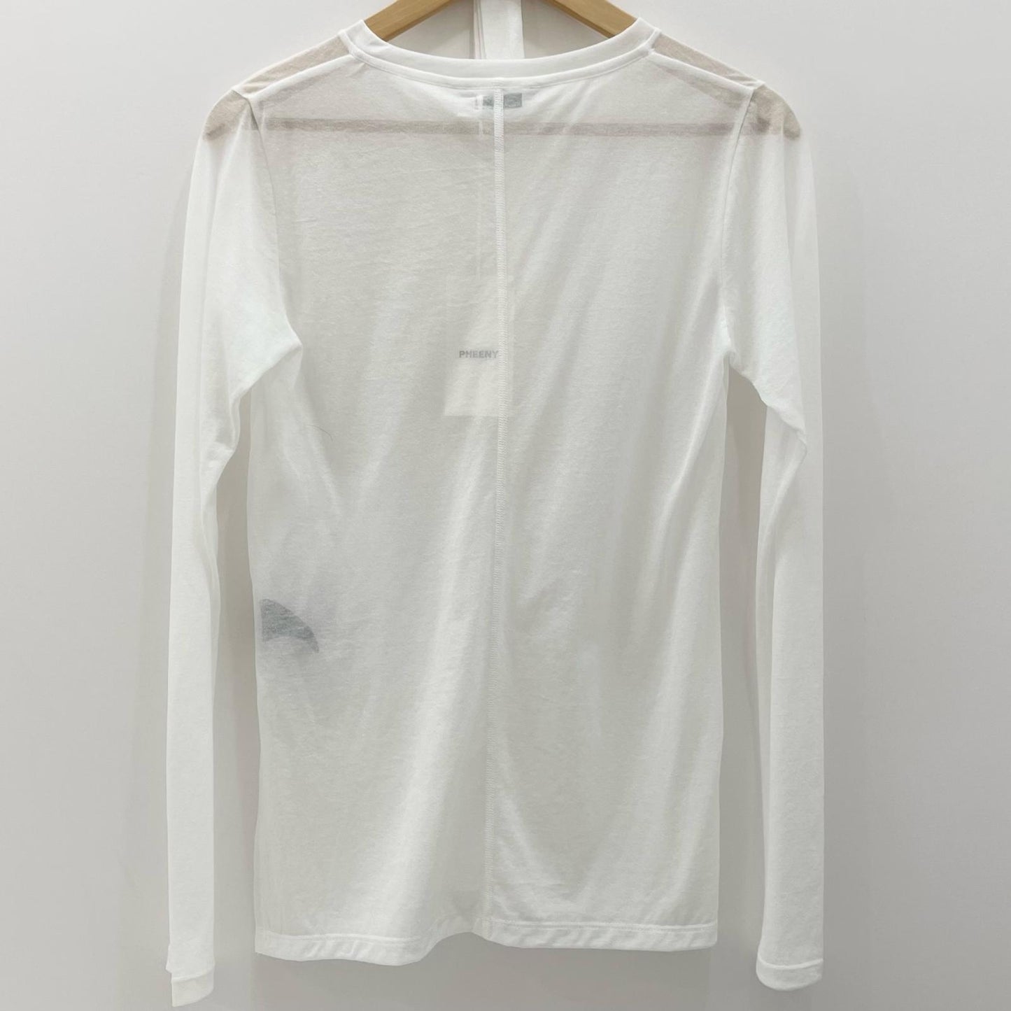 Cotton nylon sheer L/S with tie カットソー PS25-CS07 ホワイト サイズ：FreeSize【尾張小牧店】