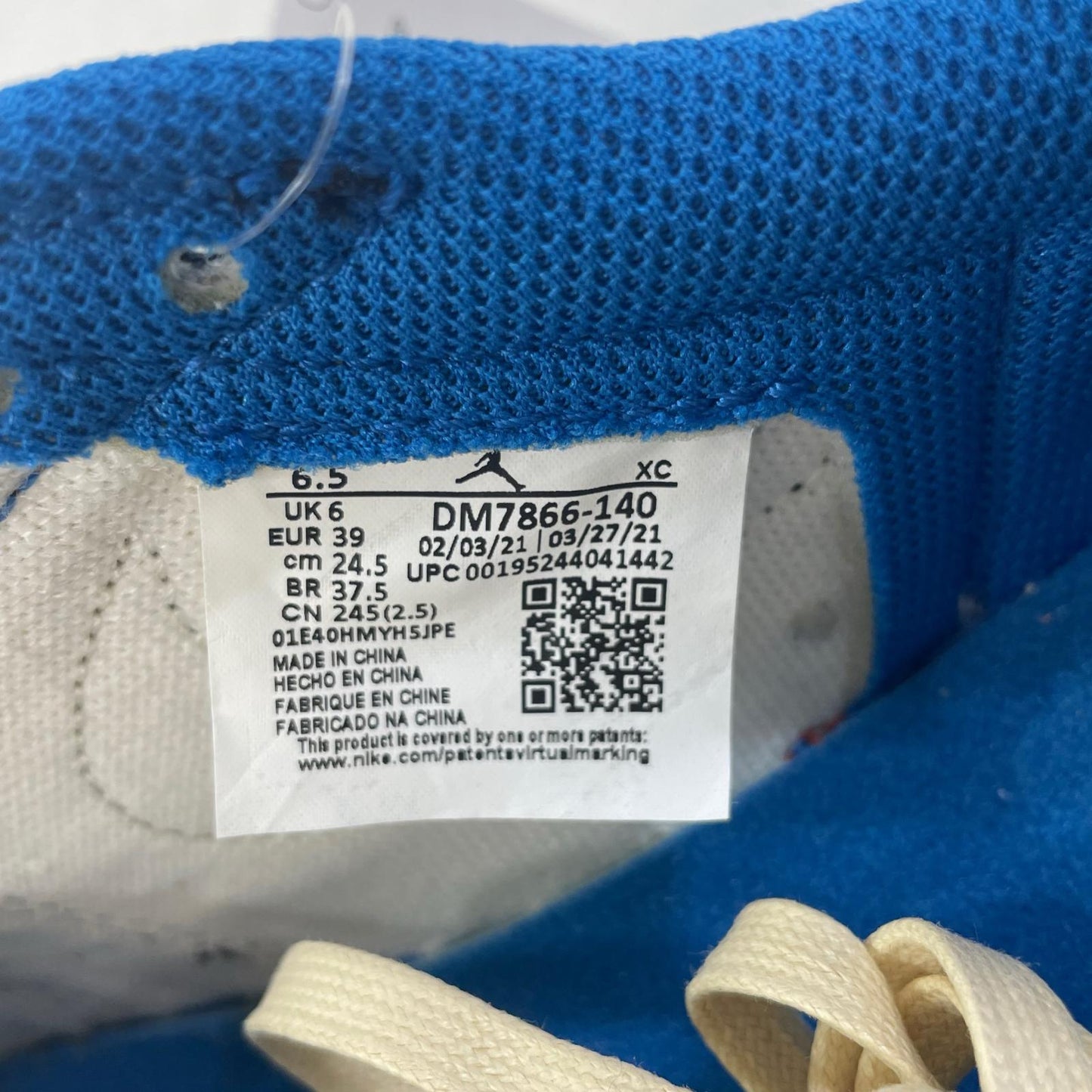 NIKE | ナイキ Air Jordan 1 Low OG SP スニーカー DM7866-140 ブルー 24.5cm