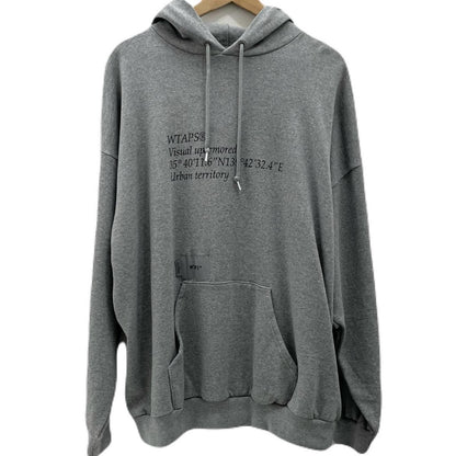【中古】W)TAPS | ダブルタップス　25SS PMY / Hoody / Cotton　裏起毛 長袖パーカー グレー サイズ：4【尾張小牧店】