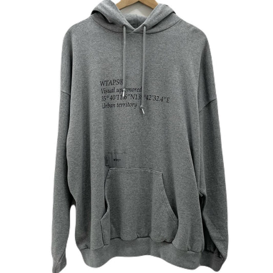 【中古】W)TAPS | ダブルタップス　25SS PMY / Hoody / Cotton　裏起毛 長袖パーカー グレー サイズ：4【尾張小牧店】