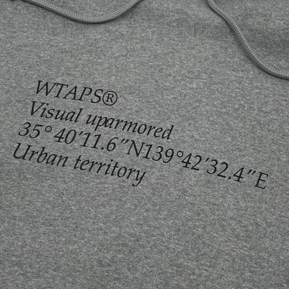 【中古】W)TAPS | ダブルタップス　25SS PMY / Hoody / Cotton　裏起毛 長袖パーカー グレー サイズ：4【尾張小牧店】
