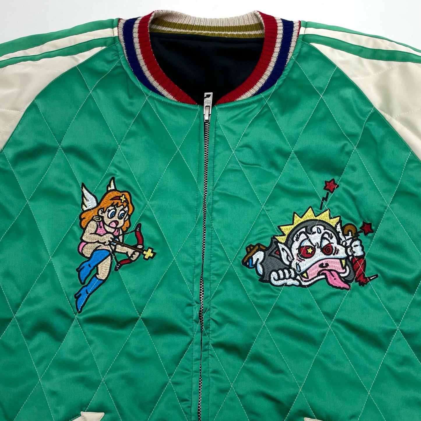 SAPEur | サプール スーベニアジャケット グリーン×ブラック サイズ：L【尾張小牧店】