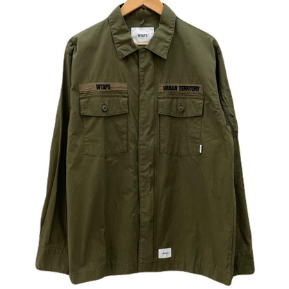 W)TAPS | ダブルタップス FLYERS/LS/COTTON.WEATHER 長袖シャツ 211BRDT-SHM03 オリーブ サイズ：2【尾張小牧店】