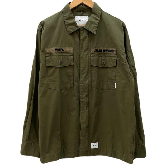 W)TAPS | ダブルタップス FLYERS/LS/COTTON.WEATHER 長袖シャツ 211BRDT-SHM03 オリーブ サイズ：2【尾張小牧店】