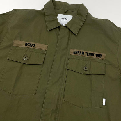 W)TAPS | ダブルタップス FLYERS/LS/COTTON.WEATHER 長袖シャツ 211BRDT-SHM03 オリーブ サイズ：2【尾張小牧店】