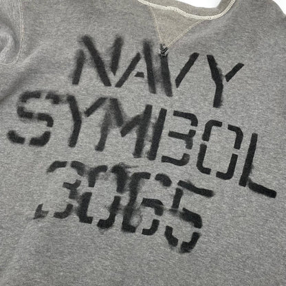 【中古】WARE HOUSE | ウェアハウス　NAVY SYMBOL 長袖スウェット グレー サイズ：42【尾張小牧店】