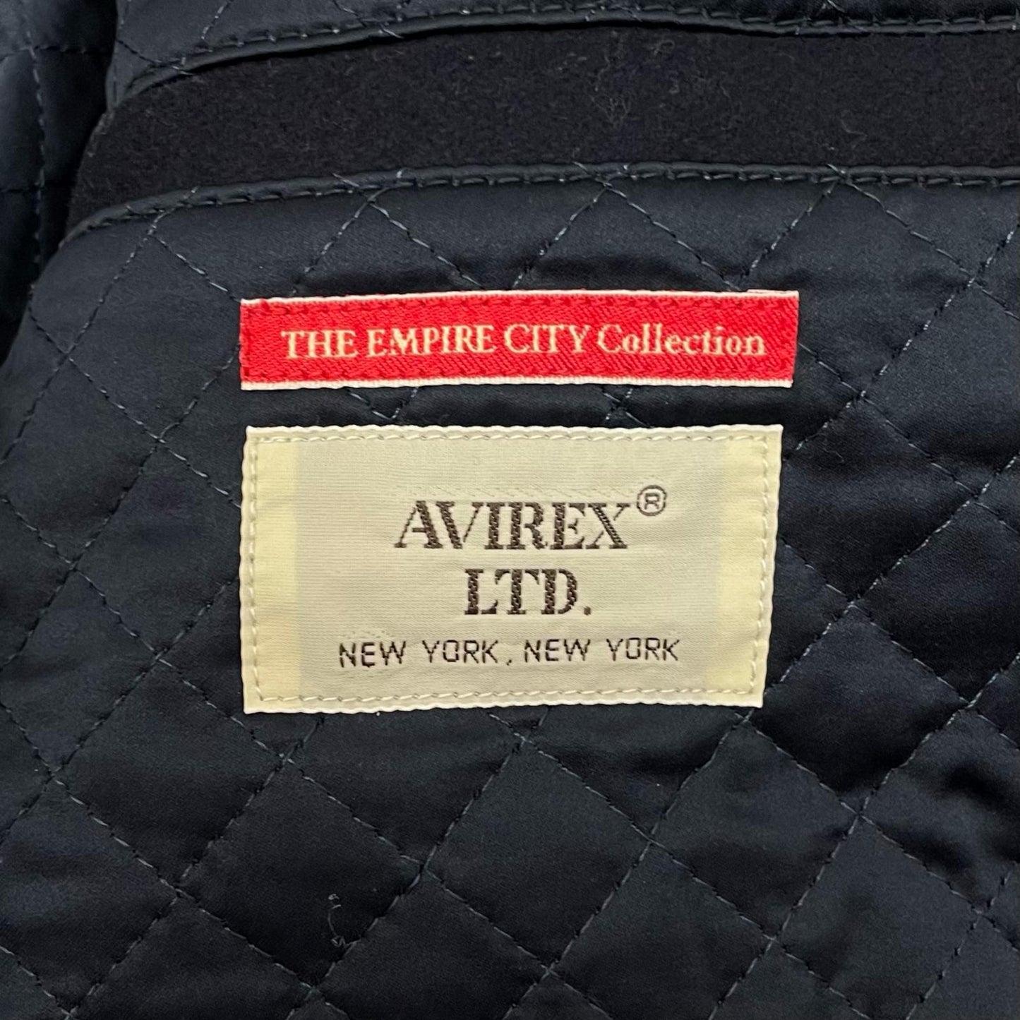 AVIREX | アヴィレックス NYC STADIUM JACKET スタジャン 783-3252047 ネイビー×ブラウン サイズ：XL【尾張小牧店】