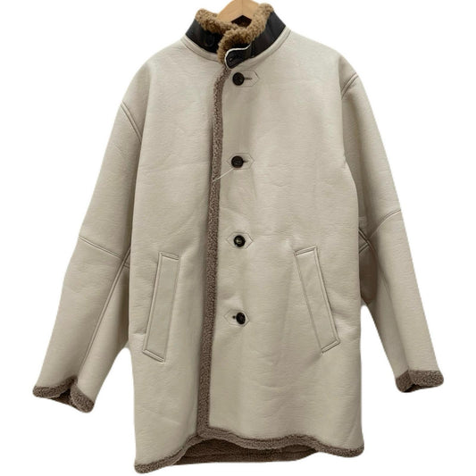 Standneck Mouton Coat レザー ES19C-01 ベージュ サイズ：3【尾張小牧店】