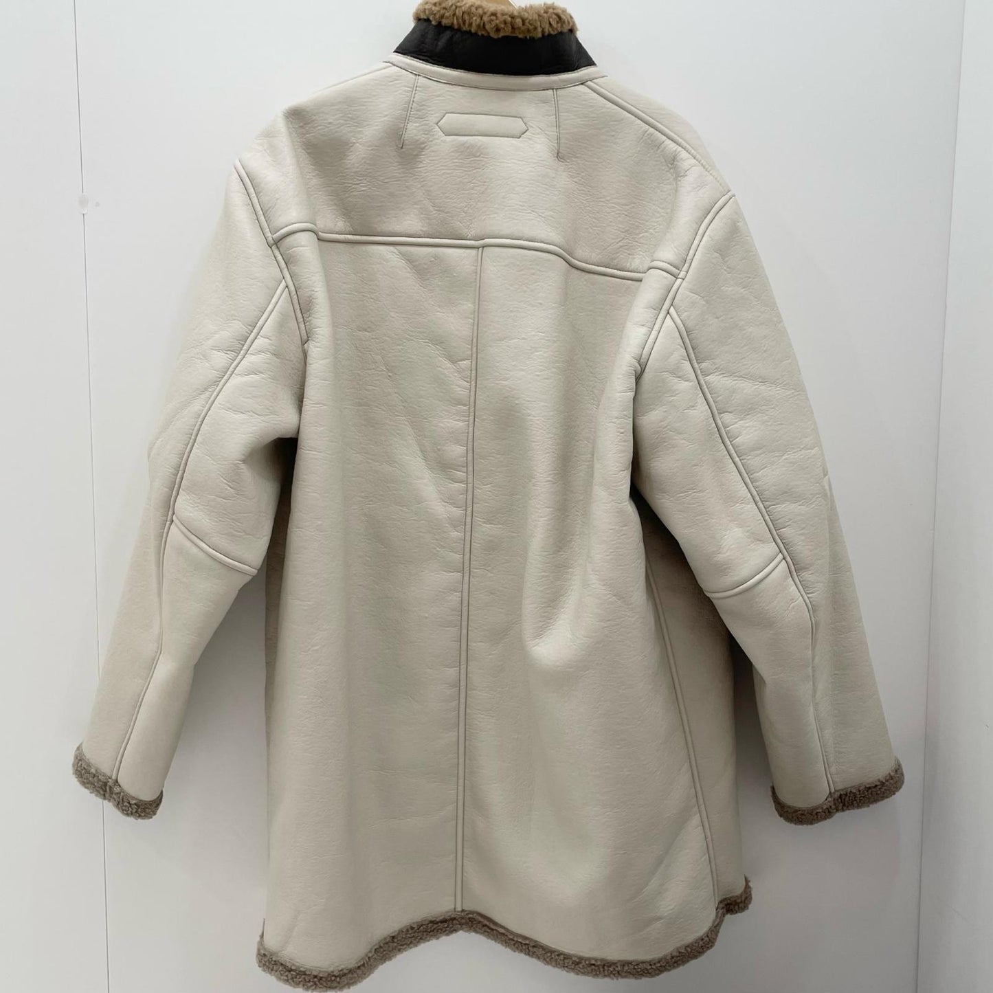Standneck Mouton Coat レザー ES19C-01 ベージュ サイズ：3【尾張小牧店】