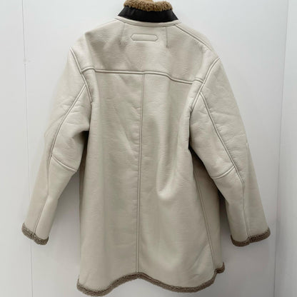 Standneck Mouton Coat レザー ES19C-01 ベージュ サイズ：3【尾張小牧店】