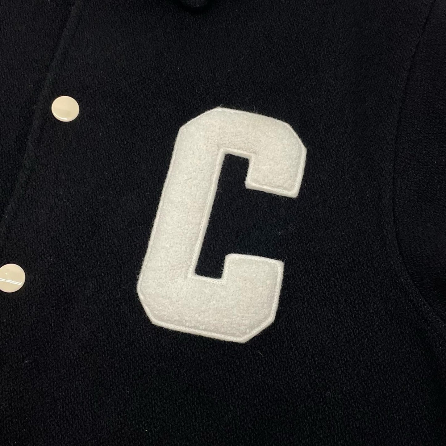 CELINE | セリーヌ BASEBALL TEDDY JACKET スタジャン ブラック サイズ：50【尾張小牧店】