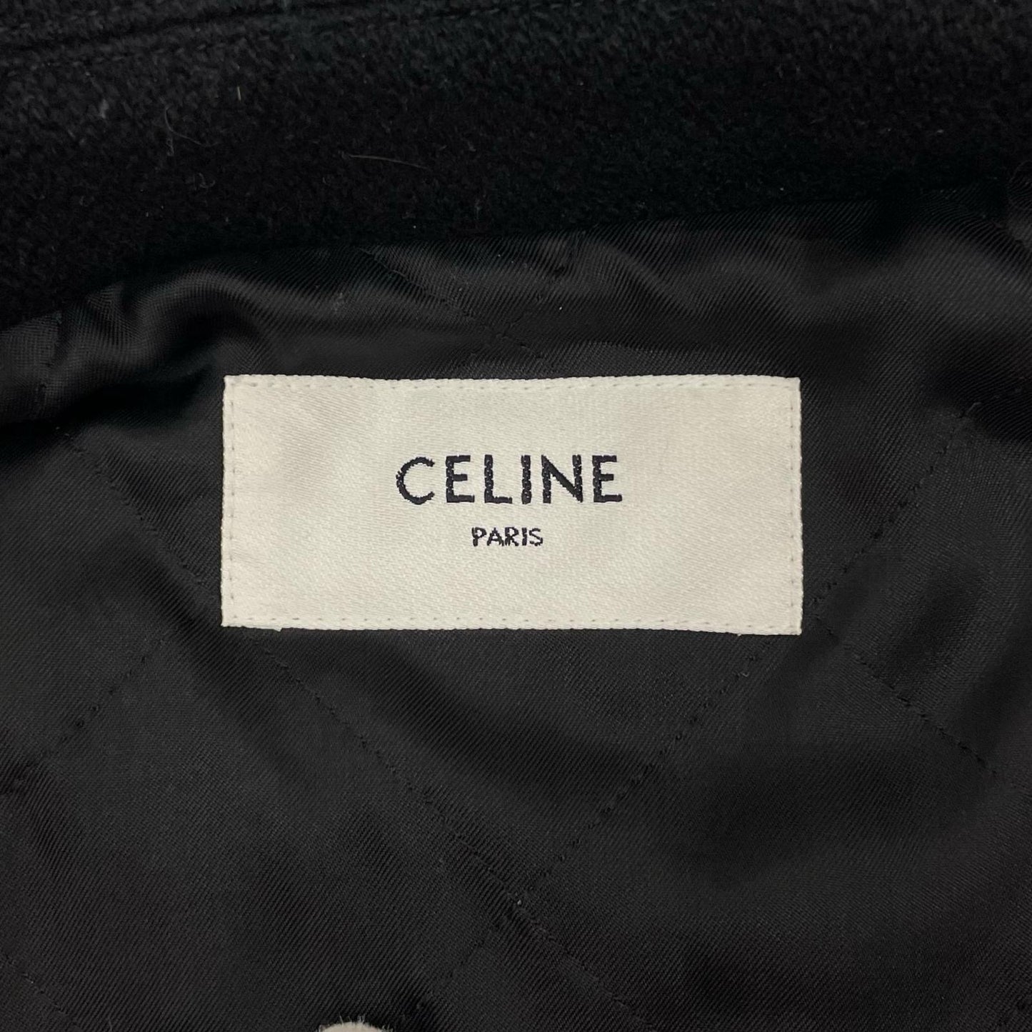 CELINE | セリーヌ BASEBALL TEDDY JACKET スタジャン ブラック サイズ：50【尾張小牧店】