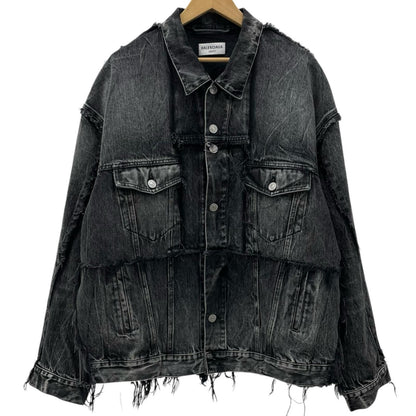 BALENCIAGA | バレンシアガ Oversized Cut-up Denim Jacket デニム ブラック サイズ：L【尾張小牧店】