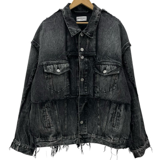 BALENCIAGA | バレンシアガ Oversized Cut-up Denim Jacket デニム ブラック サイズ：L【尾張小牧店】