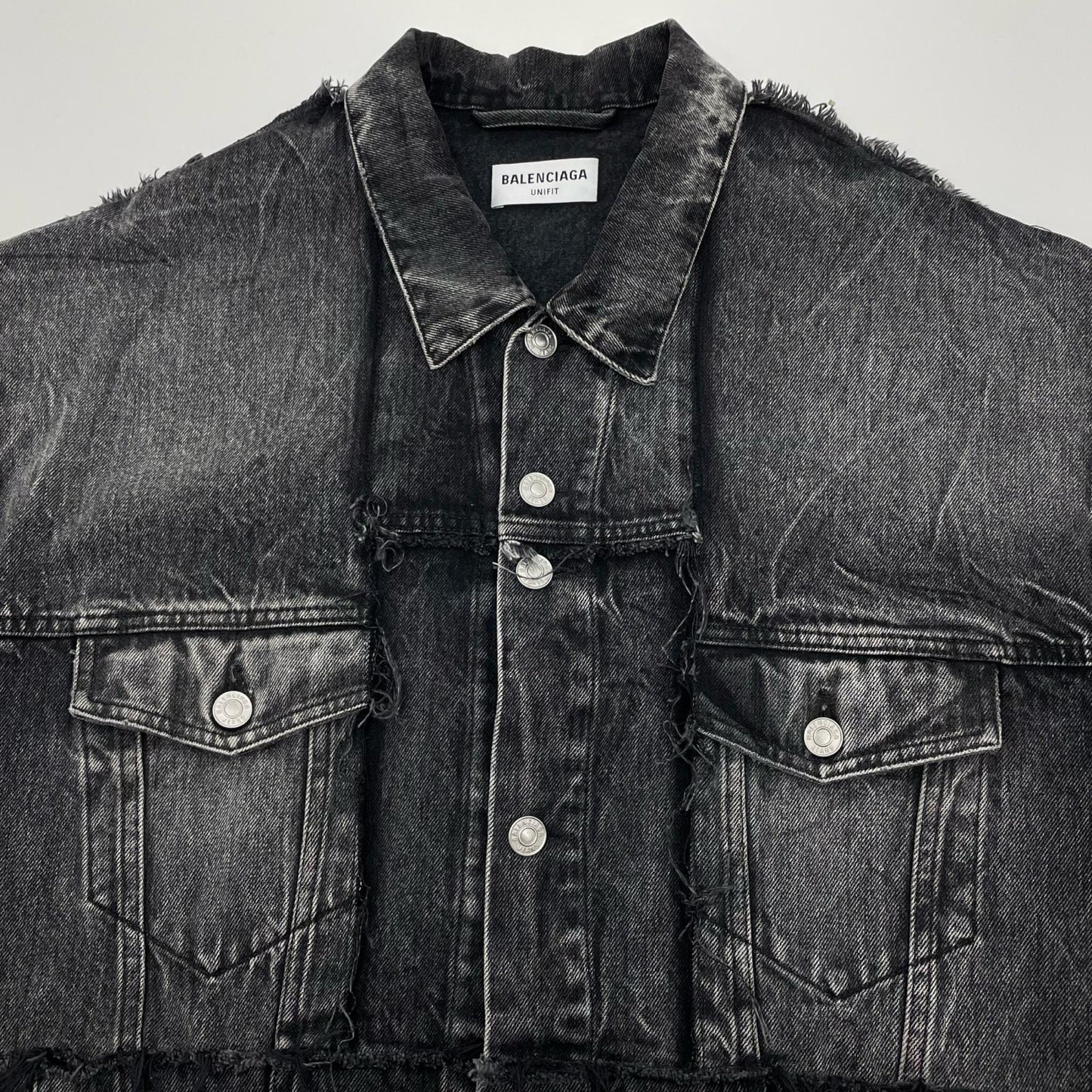 BALENCIAGA | バレンシアガ Oversized Cut-up Denim Jacket デニム ブラック サイズ：L【尾張小牧店】