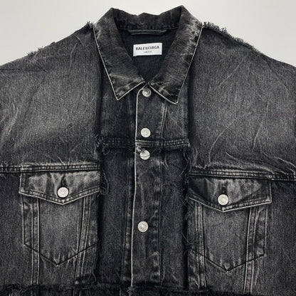 BALENCIAGA | バレンシアガ Oversized Cut-up Denim Jacket デニム ブラック サイズ：L【尾張小牧店】