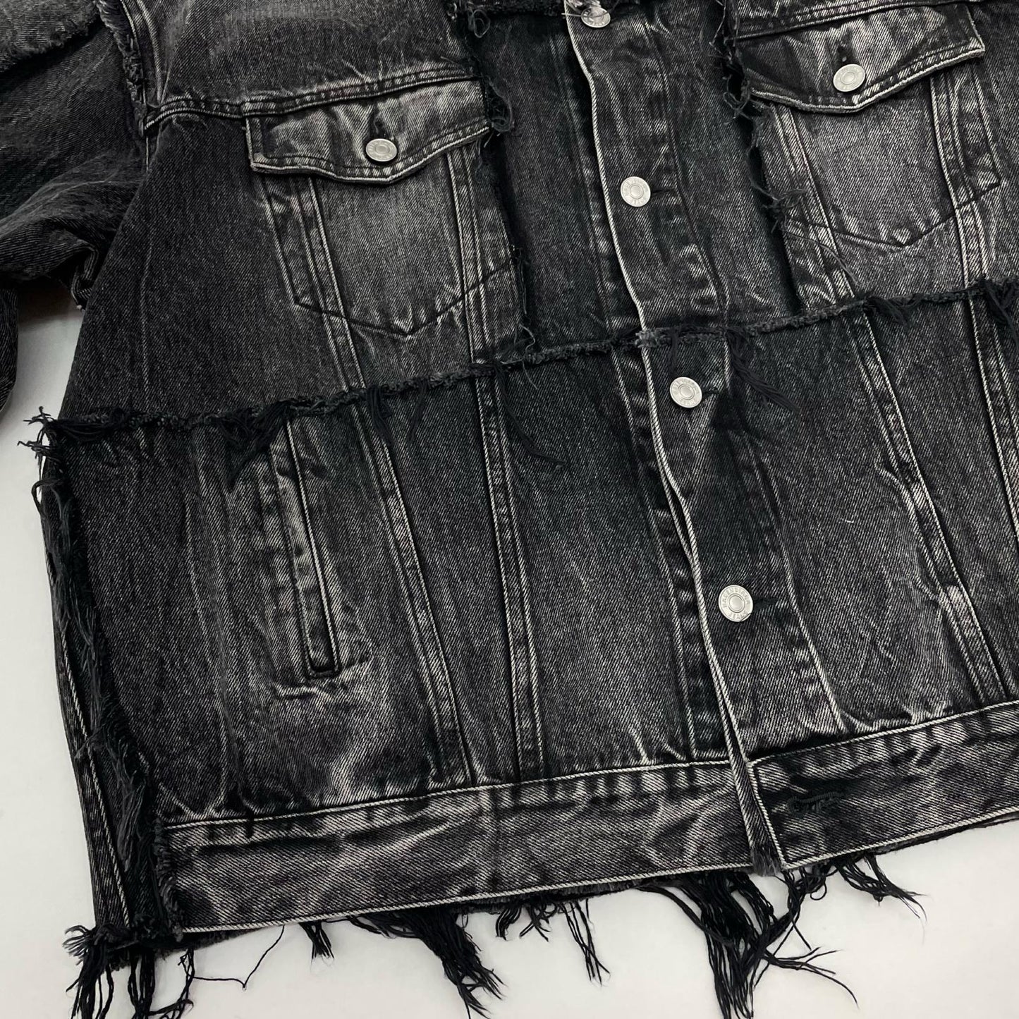 BALENCIAGA | バレンシアガ Oversized Cut-up Denim Jacket デニム ブラック サイズ：L【尾張小牧店】