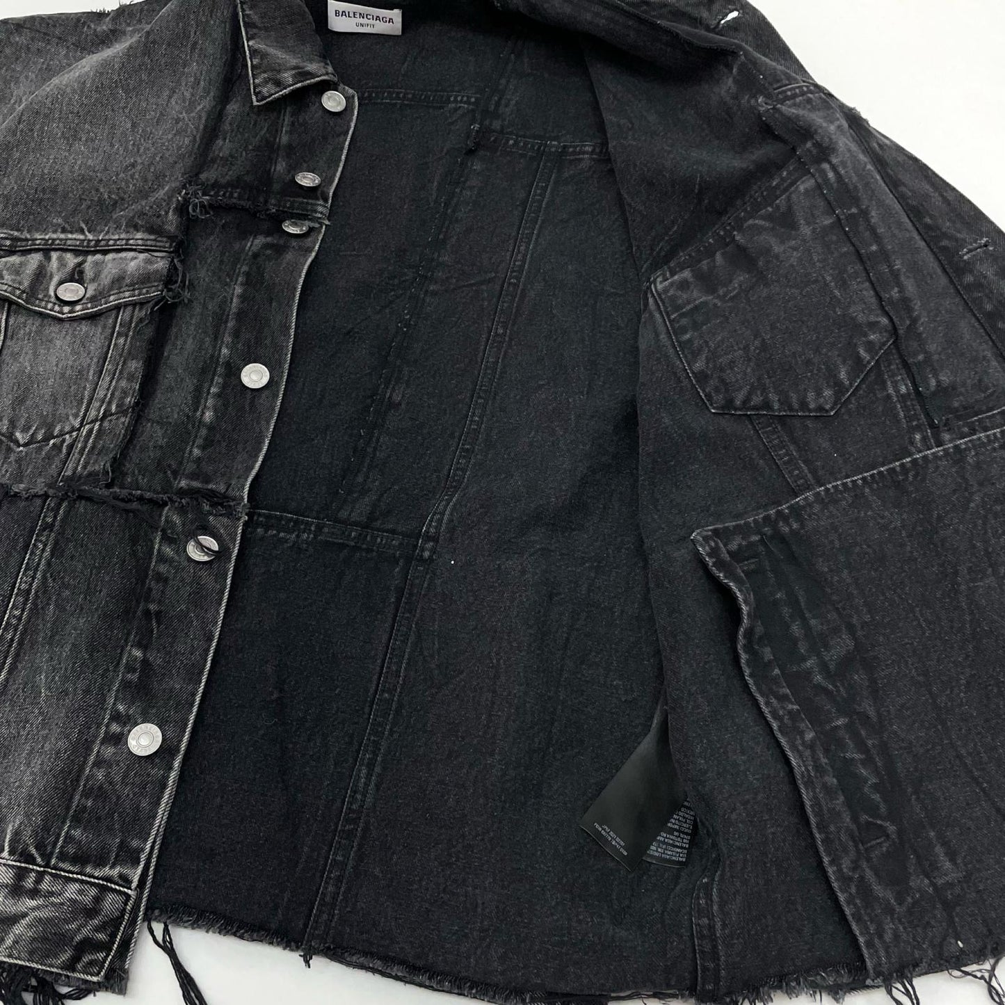 BALENCIAGA | バレンシアガ Oversized Cut-up Denim Jacket デニム ブラック サイズ：L【尾張小牧店】