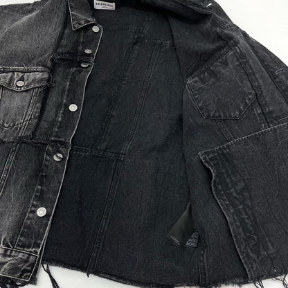 BALENCIAGA | バレンシアガ Oversized Cut-up Denim Jacket デニム ブラック サイズ：L【尾張小牧店】