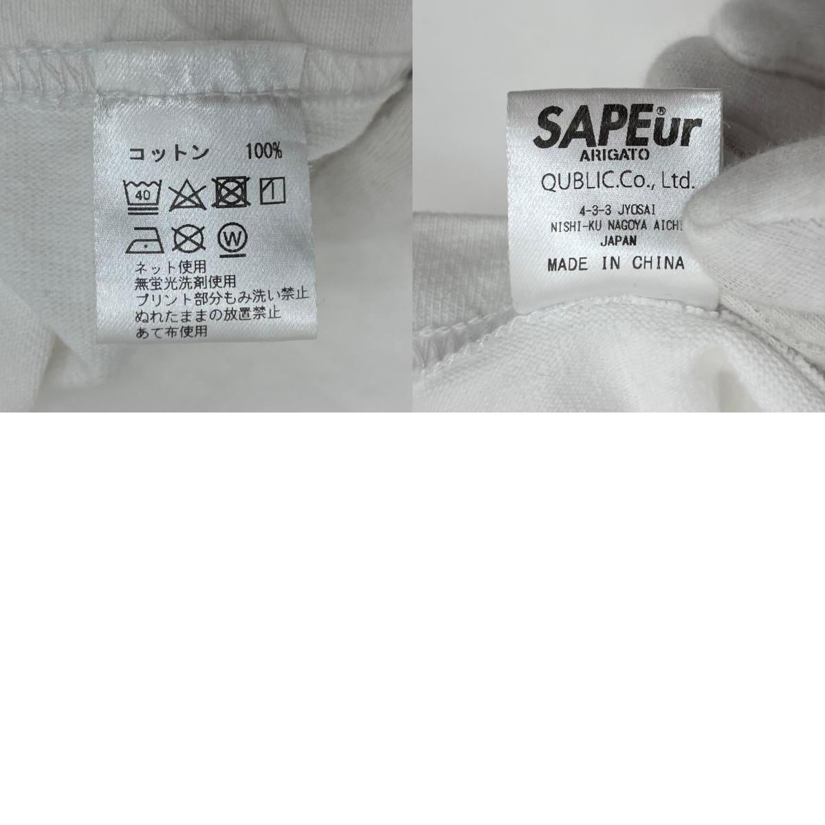【中古】SAPEur | サプール　23AW Wolf Money L/S Tee 長袖Ｔシャツ ホワイト サイズ：XL【尾張小牧店】