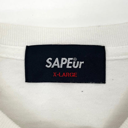 【中古】SAPEur | サプール　23AW Wolf Money L/S Tee 長袖Ｔシャツ ホワイト サイズ：XL【尾張小牧店】