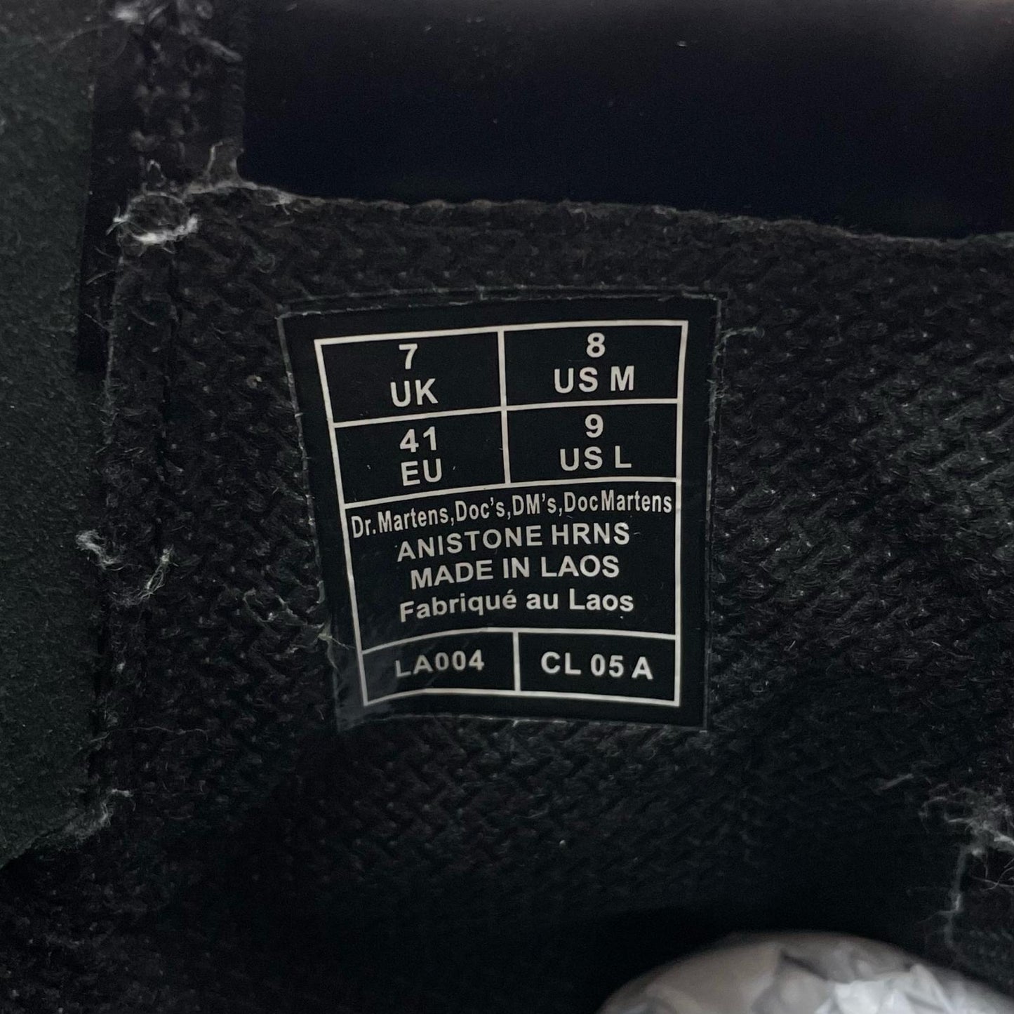 Dr.Martens | ドクターマーチン ANISTONE HRNS ブーツ ブラック 26cm