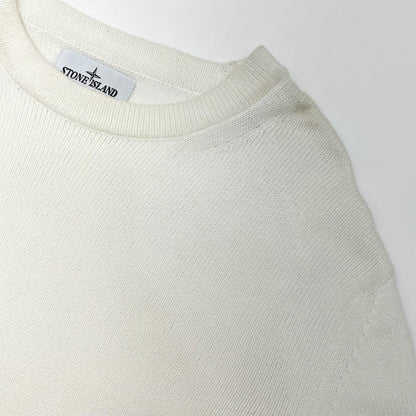 【中古】STONE ISLAND | ストーンアイランド 長袖ニット 7715506A2 ホワイト サイズ：XL【尾張小牧店】