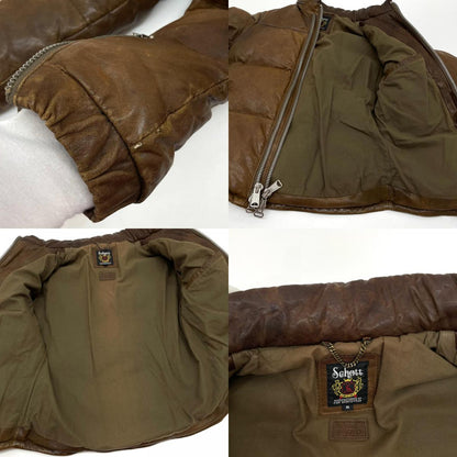 【中古】schott | ショット　L.H.P ダウンジャケット ブラウン サイズ：M【尾張小牧店】